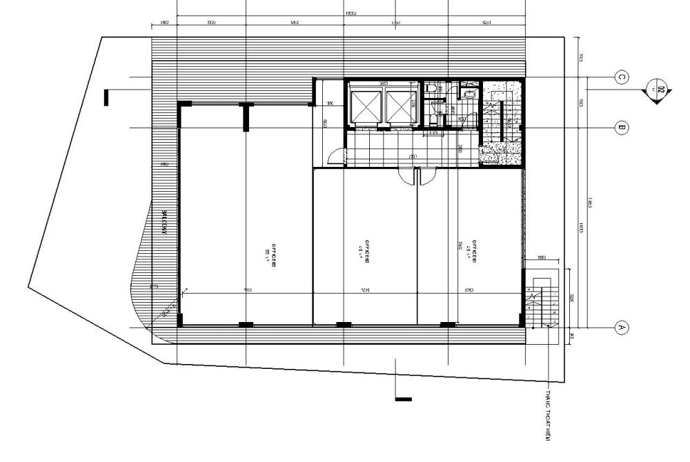 Hồ sơ thiết kế văn phòng 9 tầng - diện tích đất 500m2